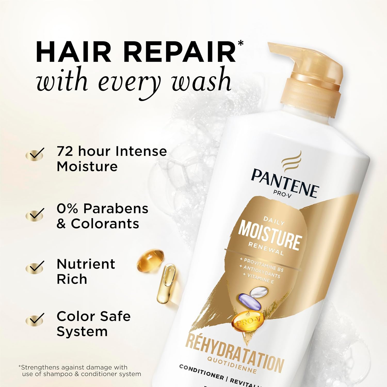 Thumbnail 1 de Pantene Daily Moisture Renewal Conditioner with Vitamin E, 25.1 fl oz