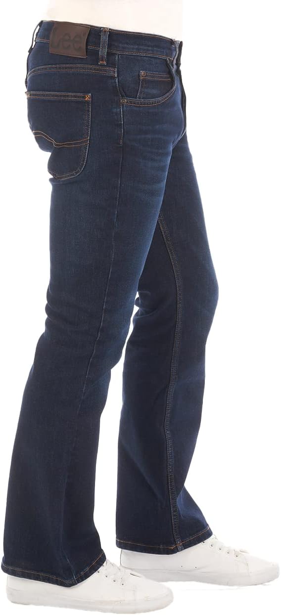 Thumbnail 2 de Lee Herren Stretch Bootcut Jeans Denver in Denim-Blau – mit Knopfverschluss