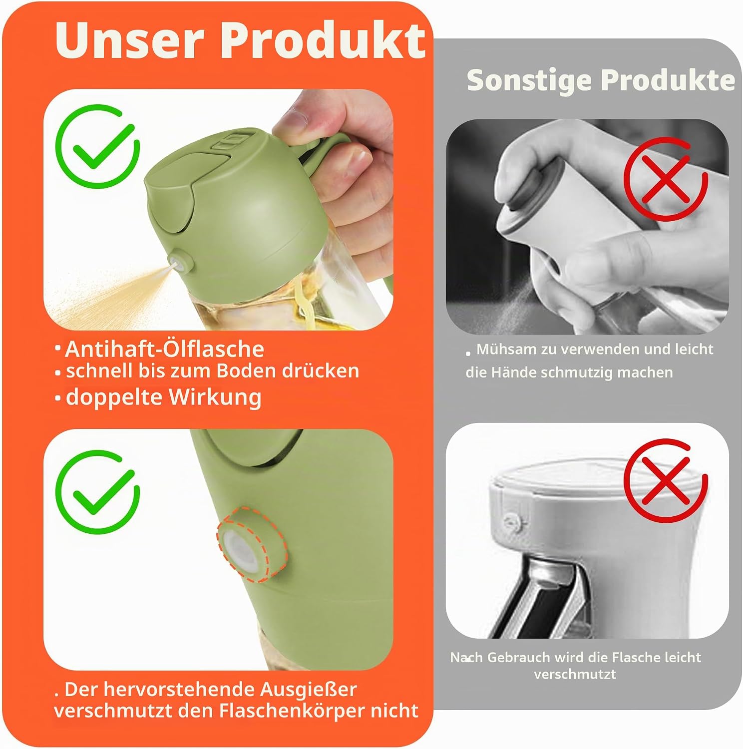Thumbnail 6 de TrendPlain 470 ml Ölspray für Küche
