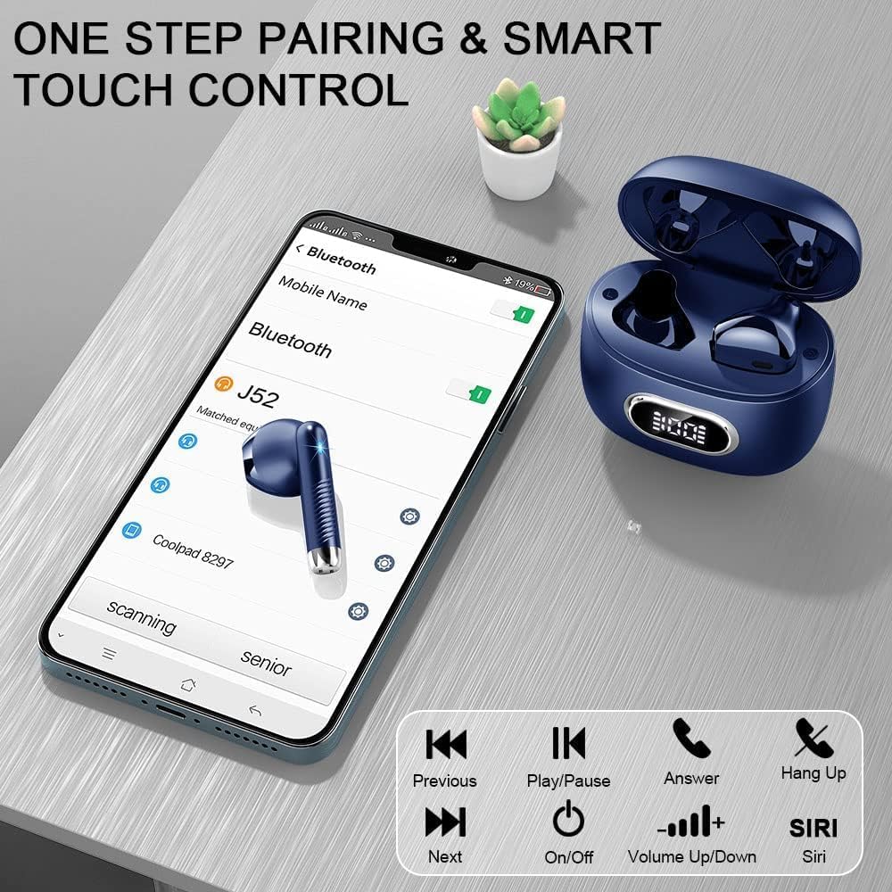 Thumbnail 6 de Drsaec Wireless Earbuds (2026) with Bluetooth 5.4, IP7 Waterproof, 42H Playtime and LED Charging Case