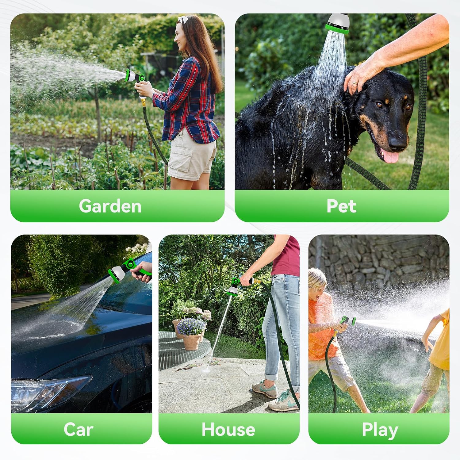 Thumbnail 6 de Yofidra Expandable Garden Hose 100ft with 10-Function Spray Nozzle
