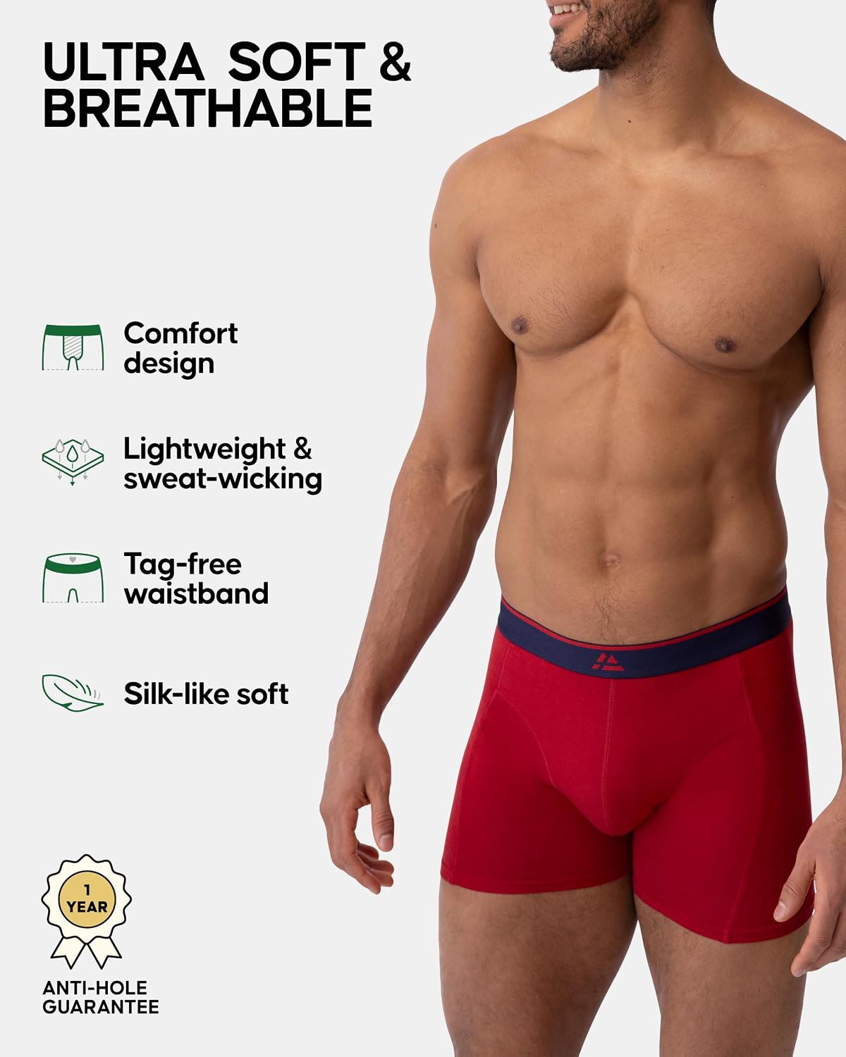 Thumbnail 2 de DANISH ENDURANCE Bamboo boxers 6 or 10 pack