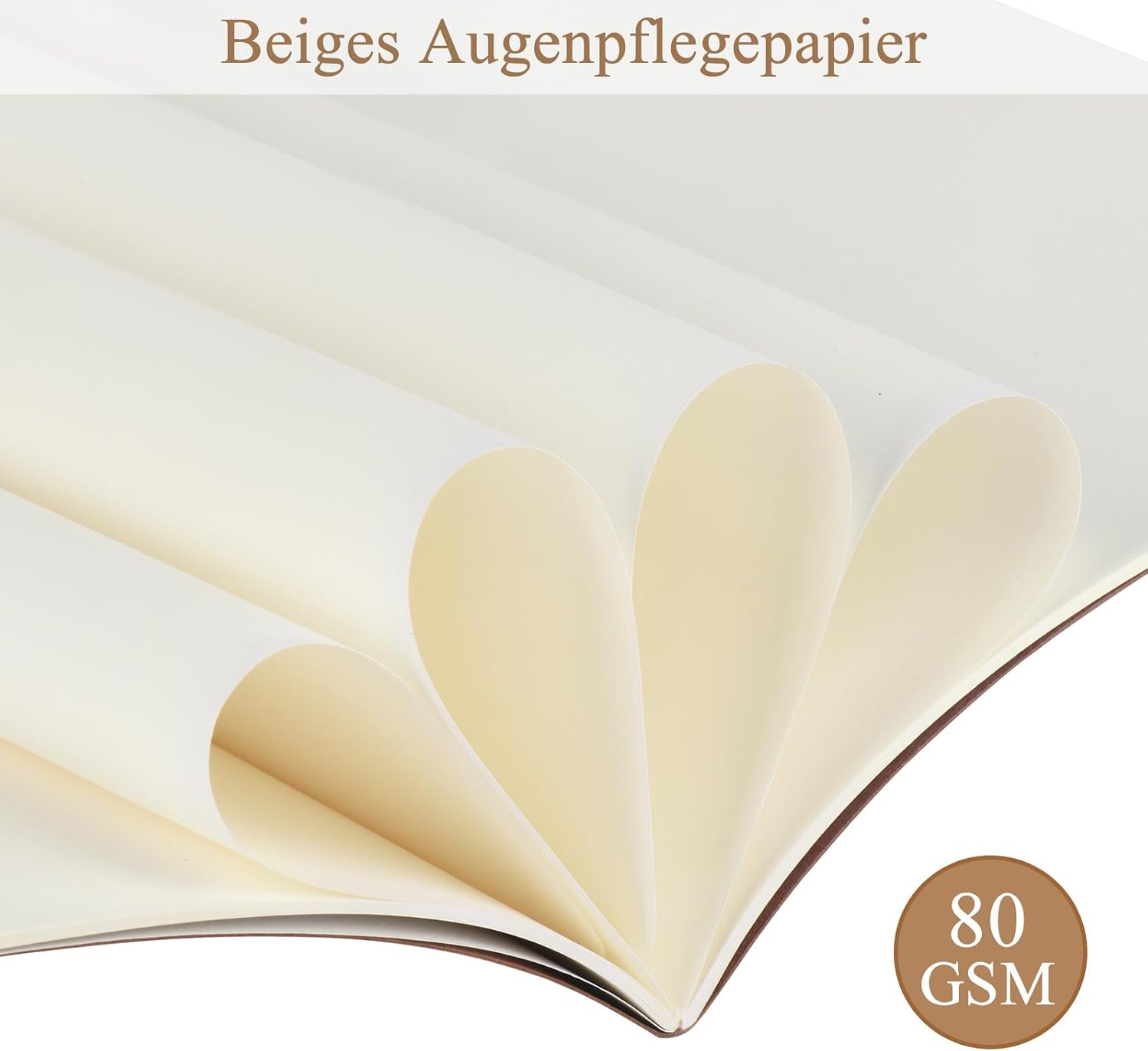 Detalle de ZCZN Notizbuch A5 blanko (24er Pack) mit Kraft-Cover und FSC-Papier