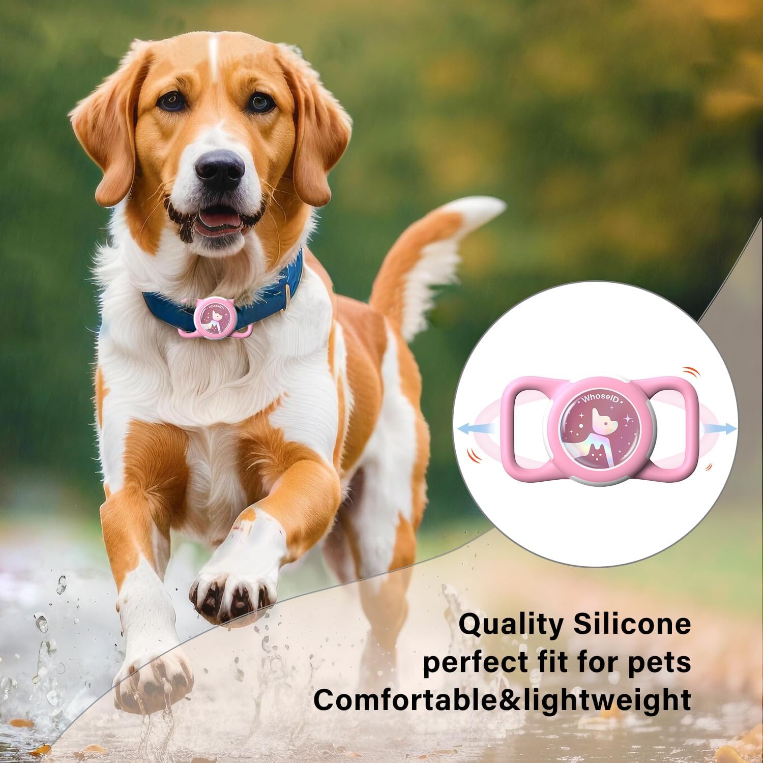 Detalle de Waterproof AirTag Holder for Dog Collars, Silicone