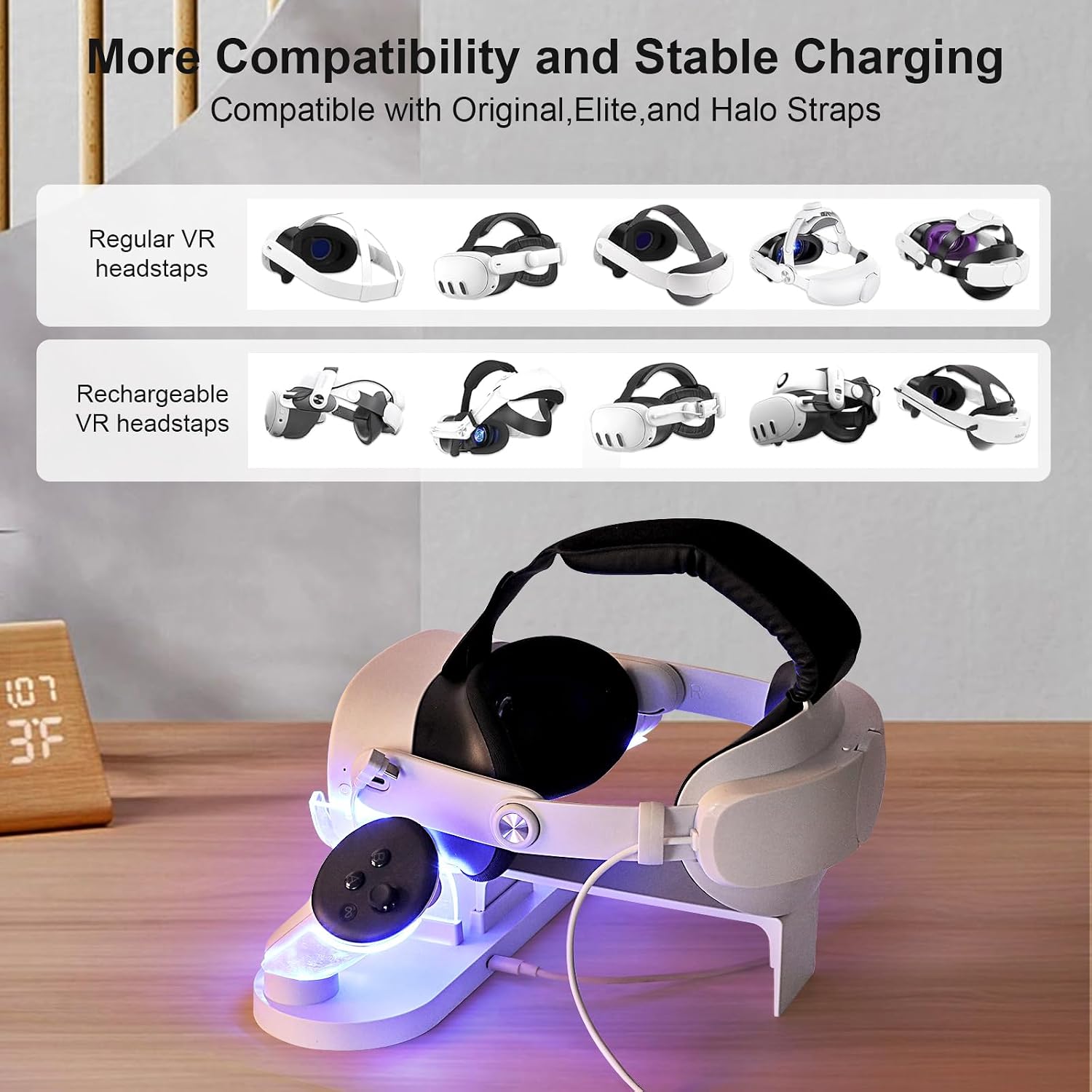 Thumbnail 5 de Charging Dock for Meta Quest 3S USB-C fast charge