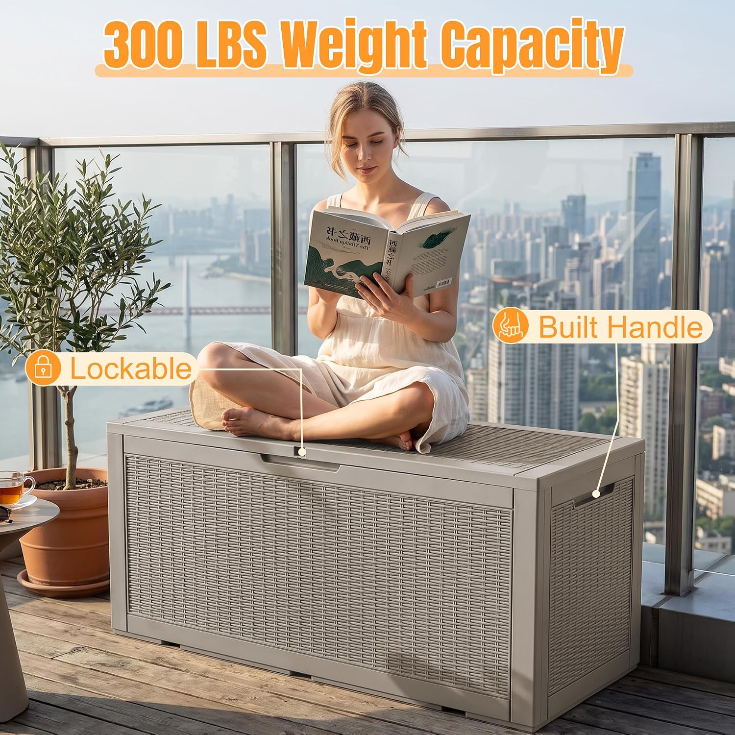 Detalle de Outdoor Storage Box 160-Gallon