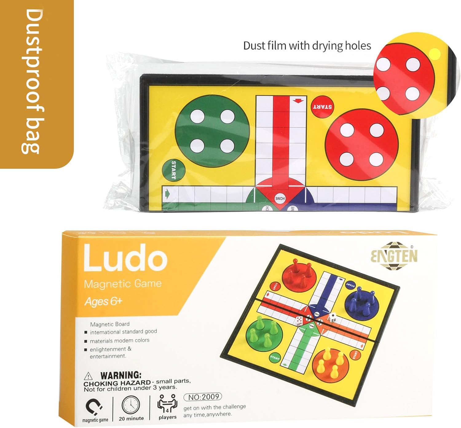 Thumbnail 6 de ZUNIPLEX Ludo Magnetic Flying Chess: box viaggio con pezzi magnetici per bambini