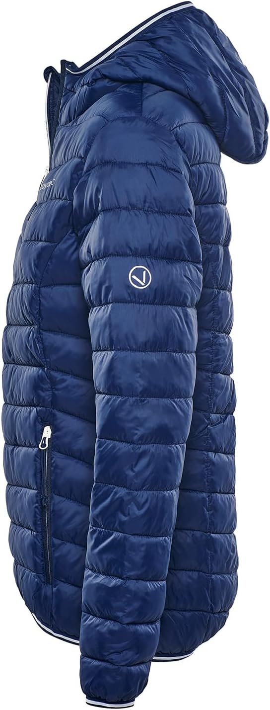 Detalle de Veste matelassée à capuche Black Crevice pour femme — légère, chaude et coupe-vent, impermeable