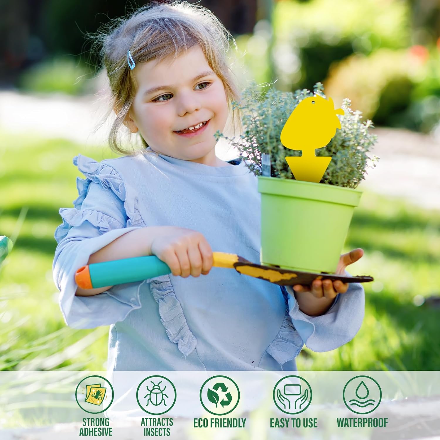 Detalle de Kikalife KFFT-0040 Yellow Sticky Traps for Fruit Flies and Fungus Gnats, 40-Pack