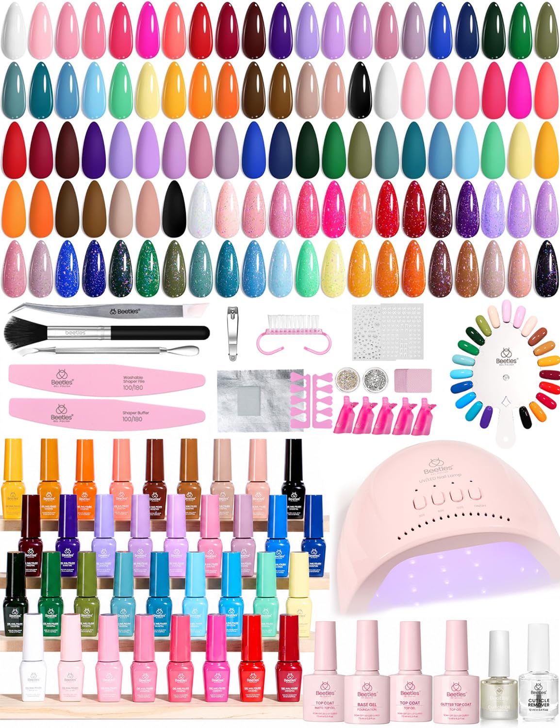 Thumbnail 6 de beetles Gel Nail Polish Spring Gel Set (55 Colors) with Base, Glossy/Matte Top Coats
