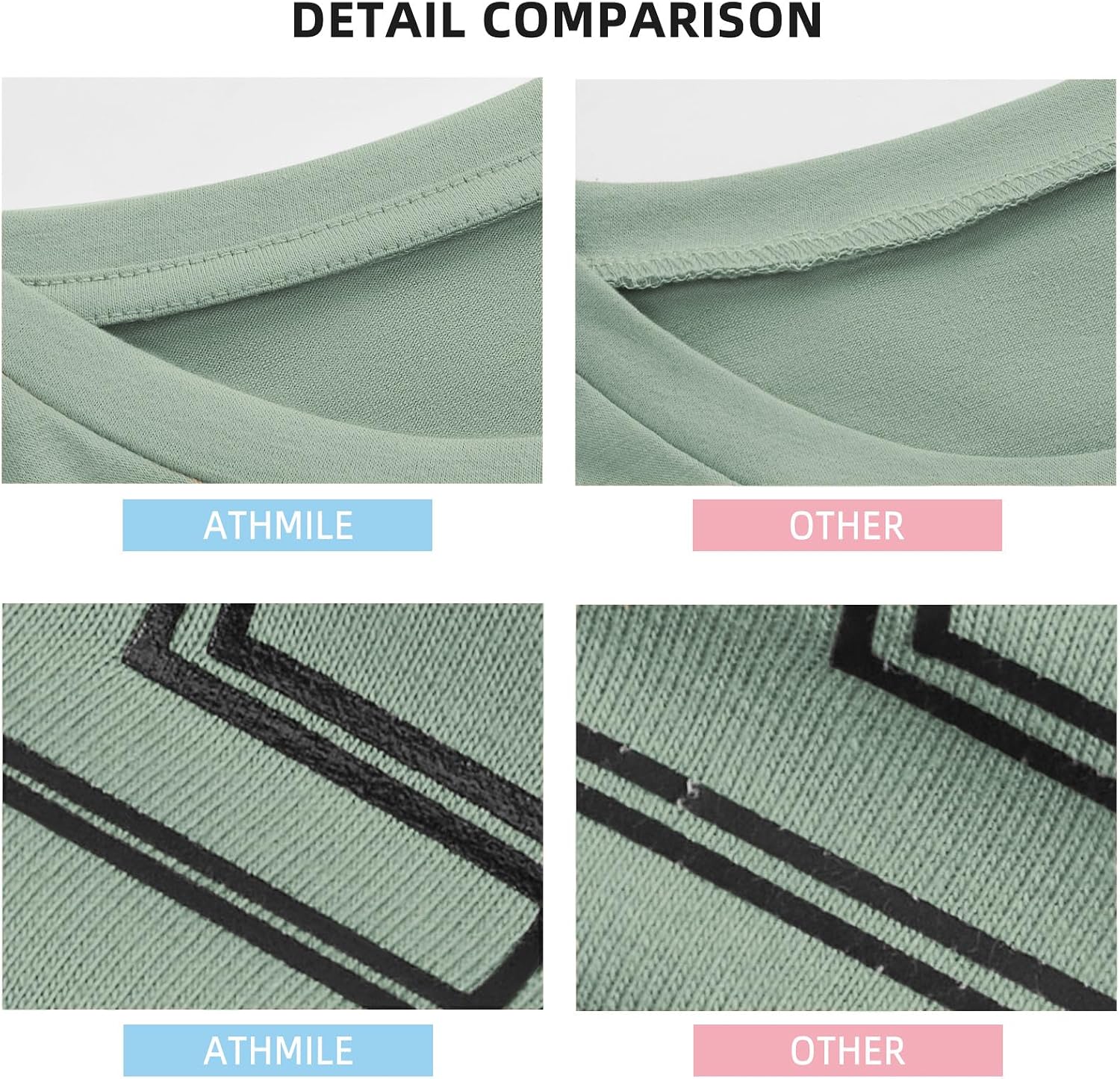 Detalle 2 de ATHMILE Women's Oversized T Shirt – Casual Workout Tee for Summer Comfort