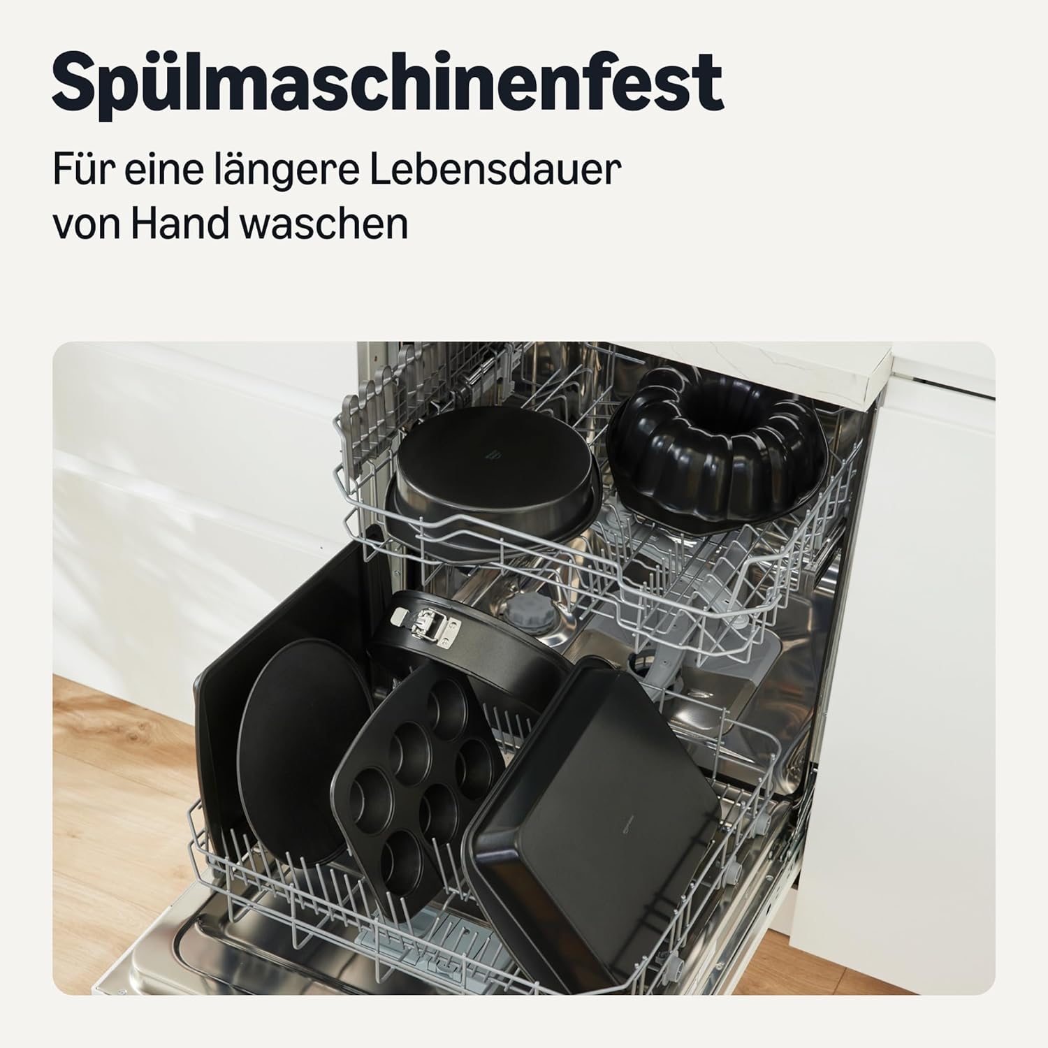 Detalle de Amazon Basics Antihaft-Springform 25,4 cm – Ofenfest, Spülmaschinenfest, Antihaftbeschichtung
