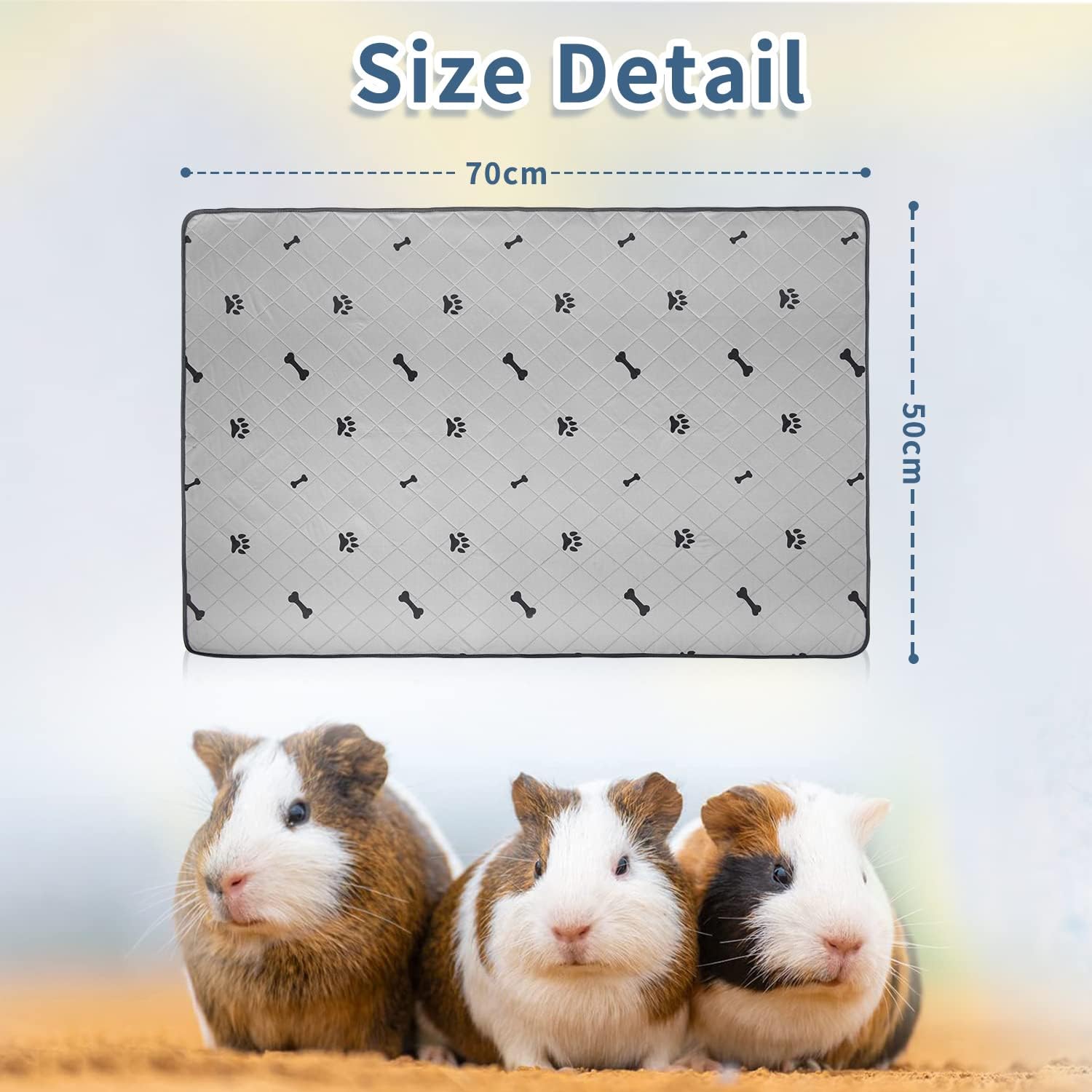Detalle 2 de Washable Dog Pads 50x70cm 2-Pack puppy training mats