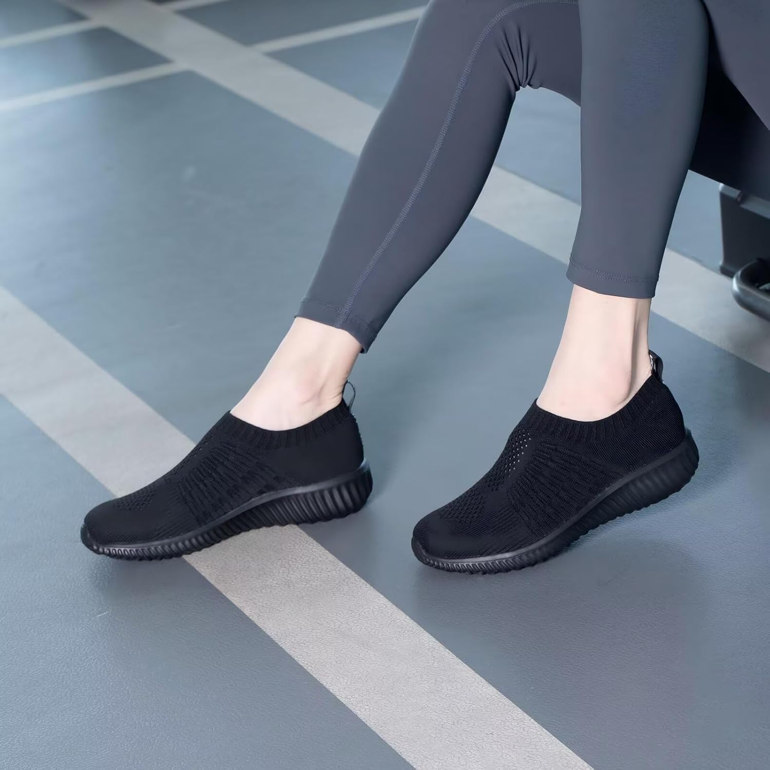 Thumbnail 2 de TIOSEBON Damen Slip On Laufschuhe – Atmungsaktives Mesh, leichte Gummisohle