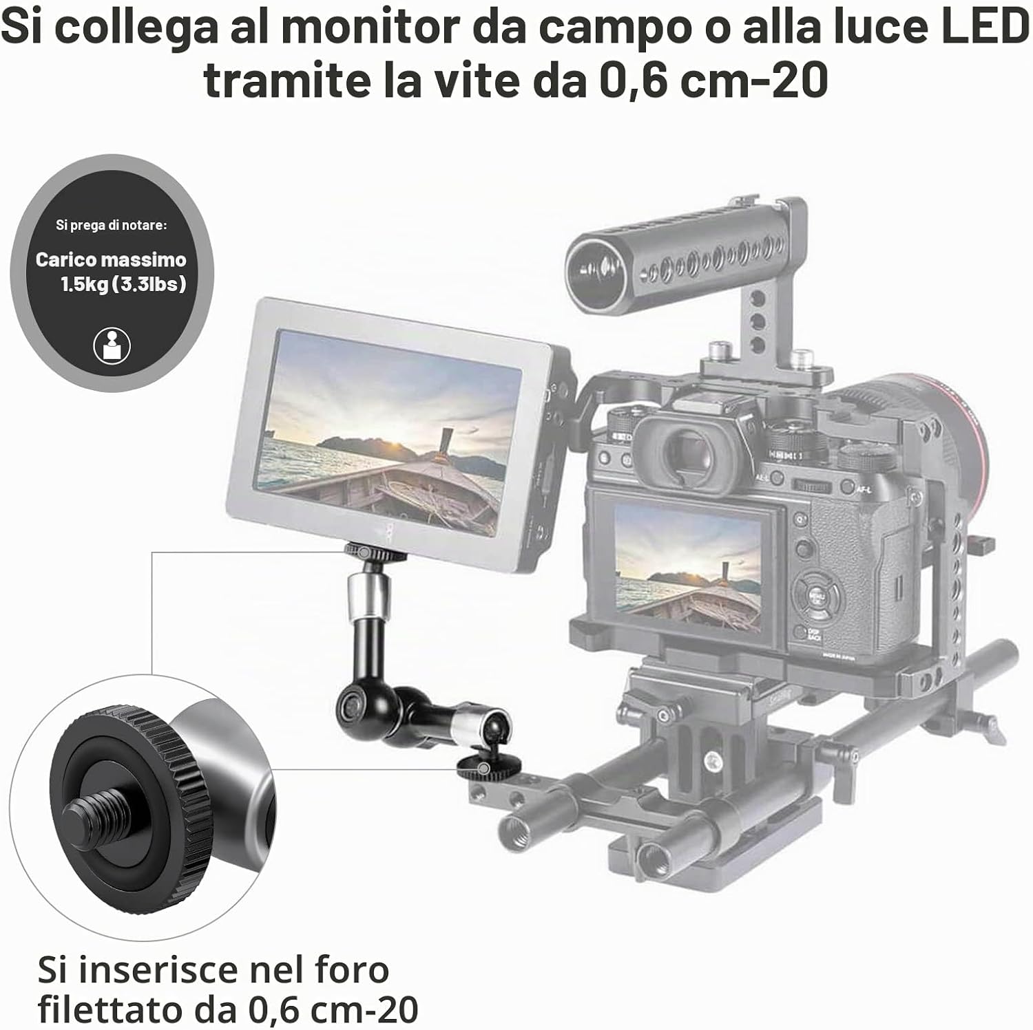 Detalle 2 de SMALLRIG Magic Arm 2065 14 cm 1,5 kg