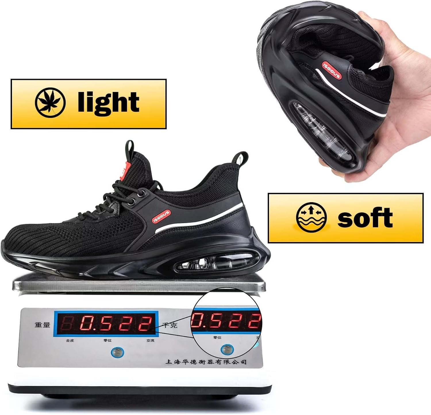 Thumbnail 6 de Scarpe antinfortunistiche ISOOUS uomo leggere con punta in acciaio e cuscino d’aria