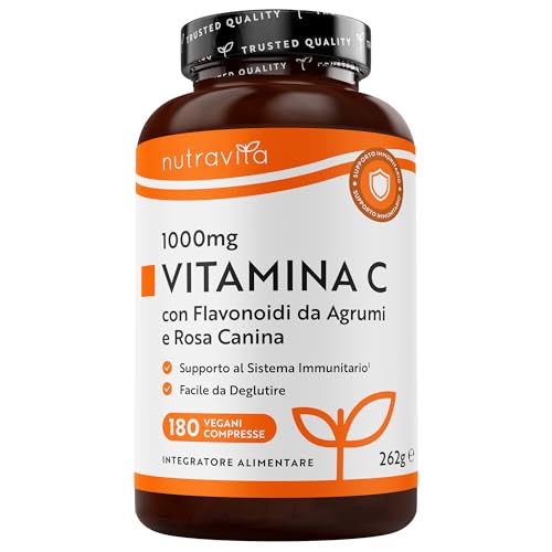 Detalle de Nutravita Vitamina C 1000mg - 6 mesi: integratore vegano per immunità e energia