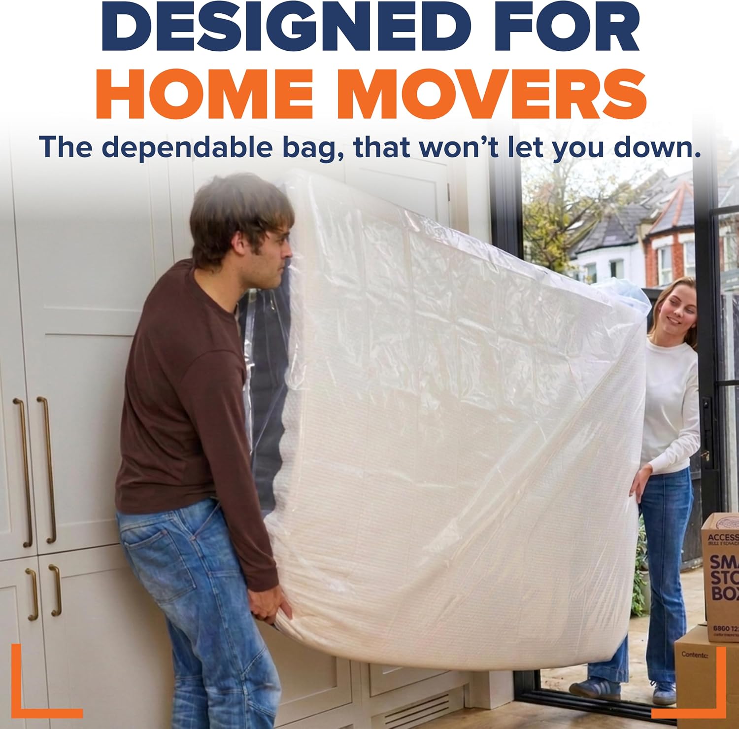 Thumbnail 2 de Double Mattress Bags For Moving & Storage – Heavy Duty Double Mattress Cover (4ft 6")