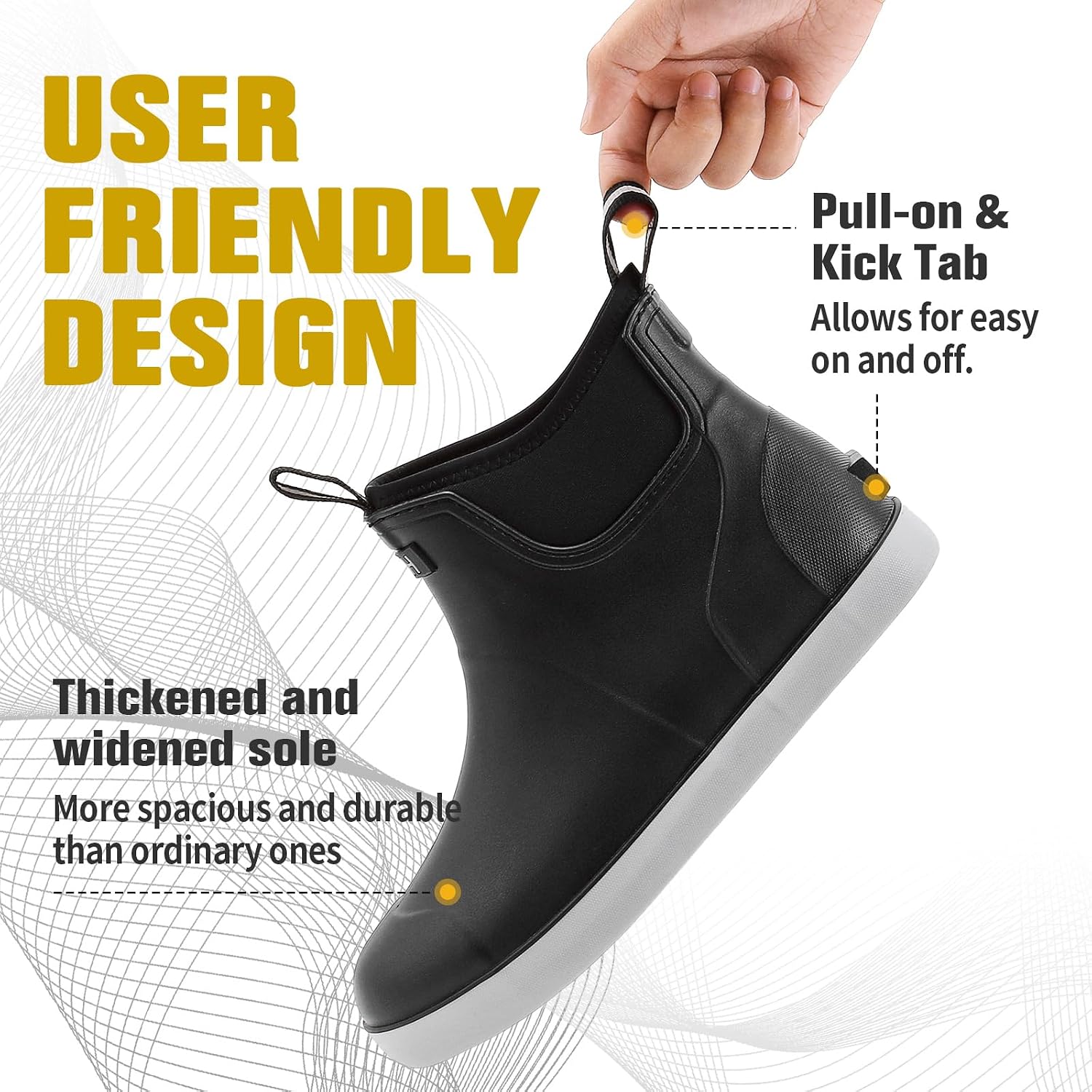 Thumbnail 4 de CKWLXQY Men's Deck Boots Waterproof Ankle Boots