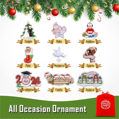 Thumbnail 5 de 2025 Personalized Cat Ornament — Kitten's First Christmas