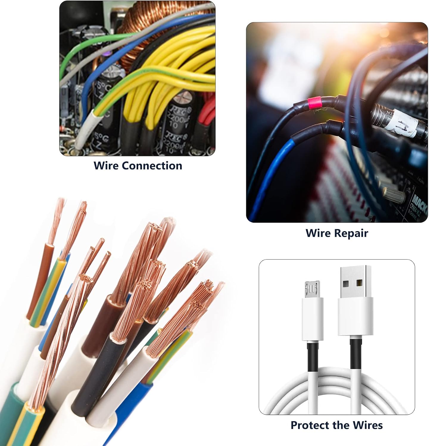 Detalle de ASHINER 580PCS Durable Heat Shrink Tubing Kit – Ideal for Electrical Insulation and Repairs