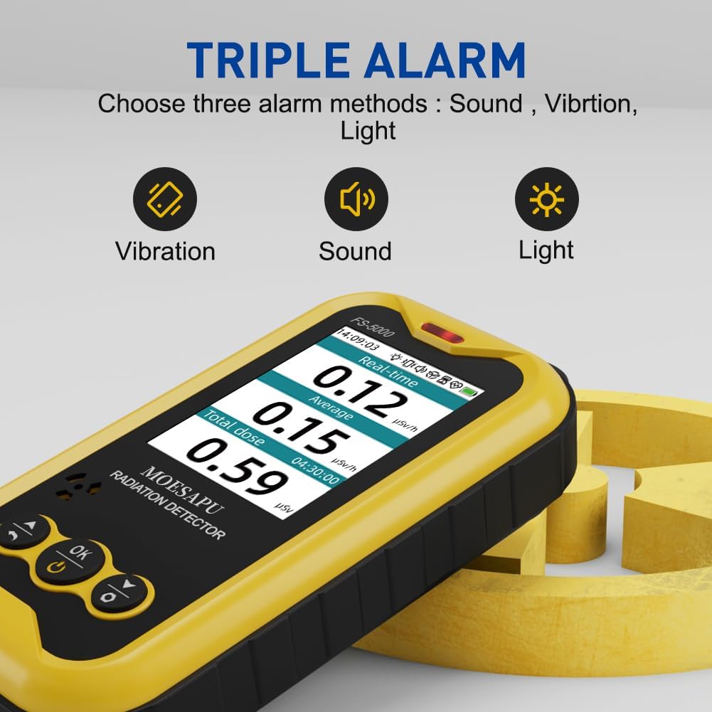 Detalle de MOESAPU FS5000-2 Geiger Counter with Colour TFT Screen and Beta, Gamma & X-ray Detection
