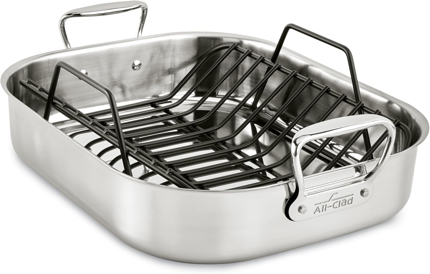 All-Clad stainless steel roaster 13" x 16