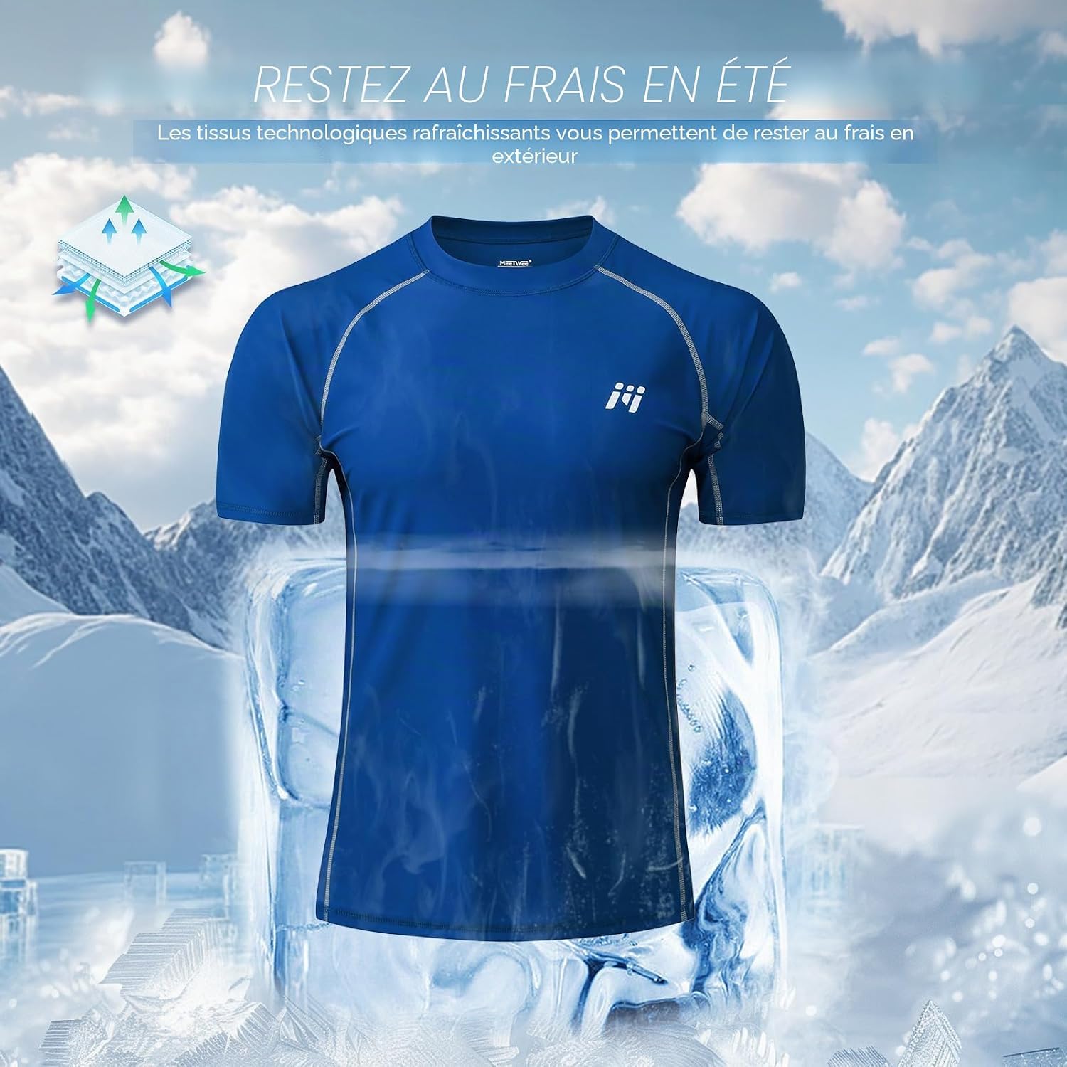 Thumbnail 4 de MEETWEE Rashguard Homme UPF 50+ – Haut de Bain Anti-UV à manches courtes/longues, séchage rapide