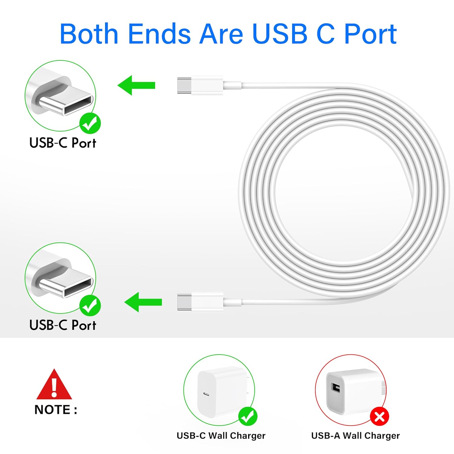 Detalle 2 de 3Pack VNSMABIIT USB C to USB C Cable 3M 60W