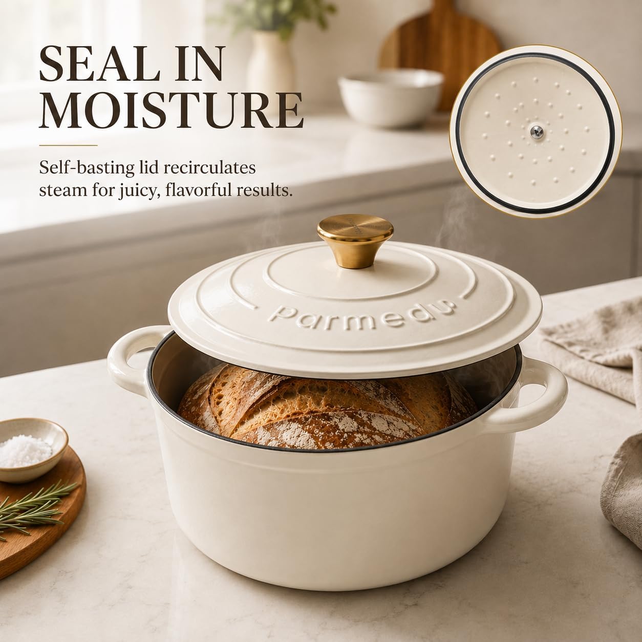 Detalle 2 de Parmedu Dutch Oven 5.5QT