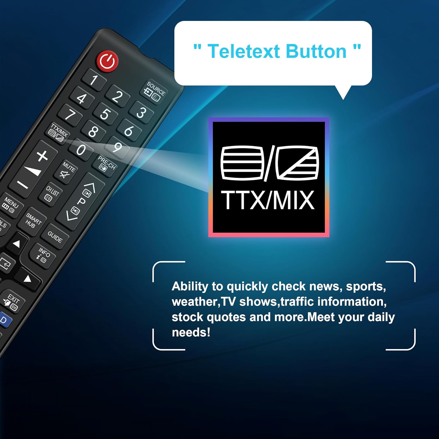 Thumbnail 3 de Universal Replacement Infrared Remote for Samsung Smart TVs (BN59-01175N, AA59-00603A etc) – No Setup Needed