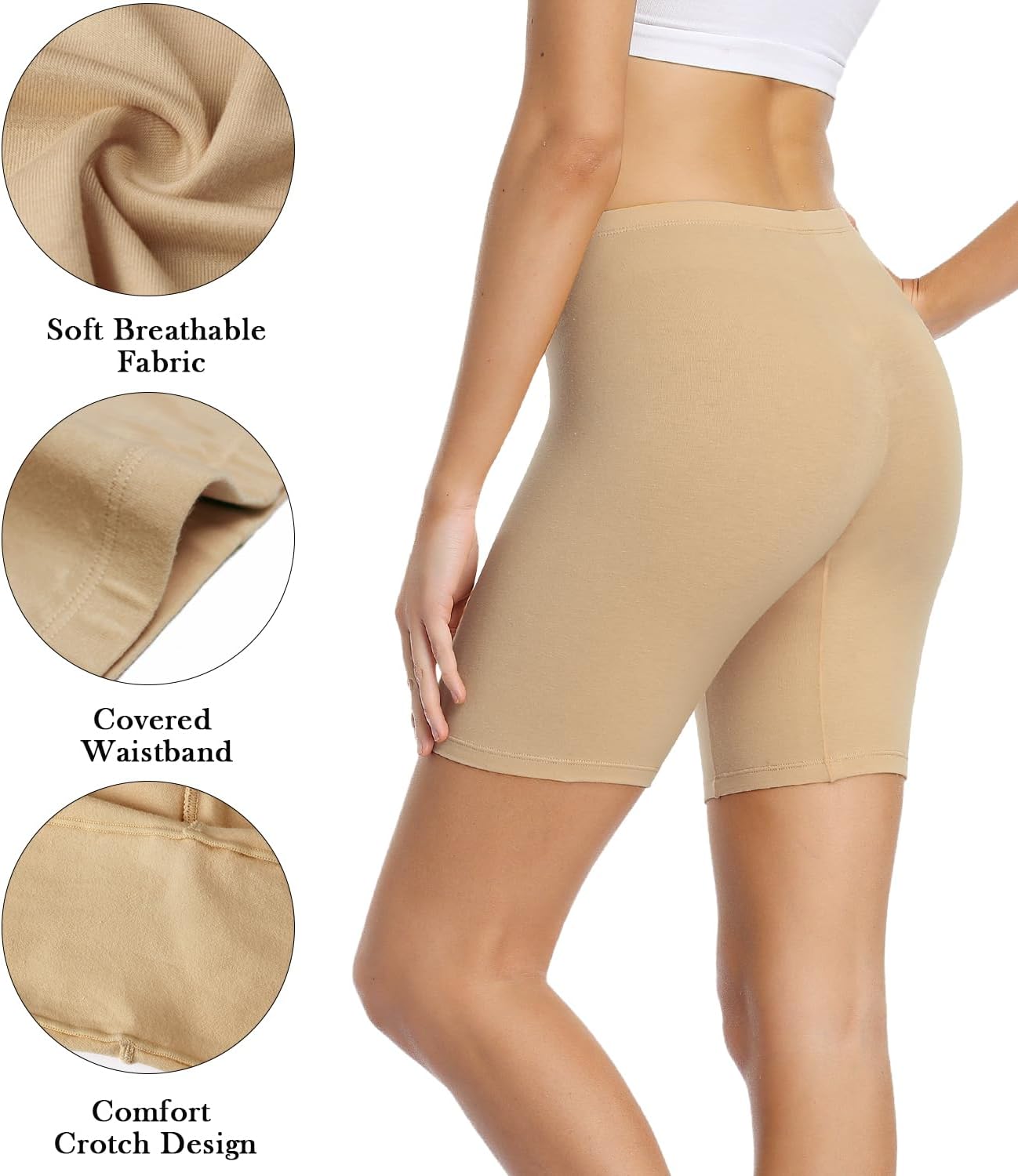 Thumbnail 3 de wirarpa Ladies Anti Chafing Shorts (Cotton Cycling Shorts/Boxers) – 4 Pack