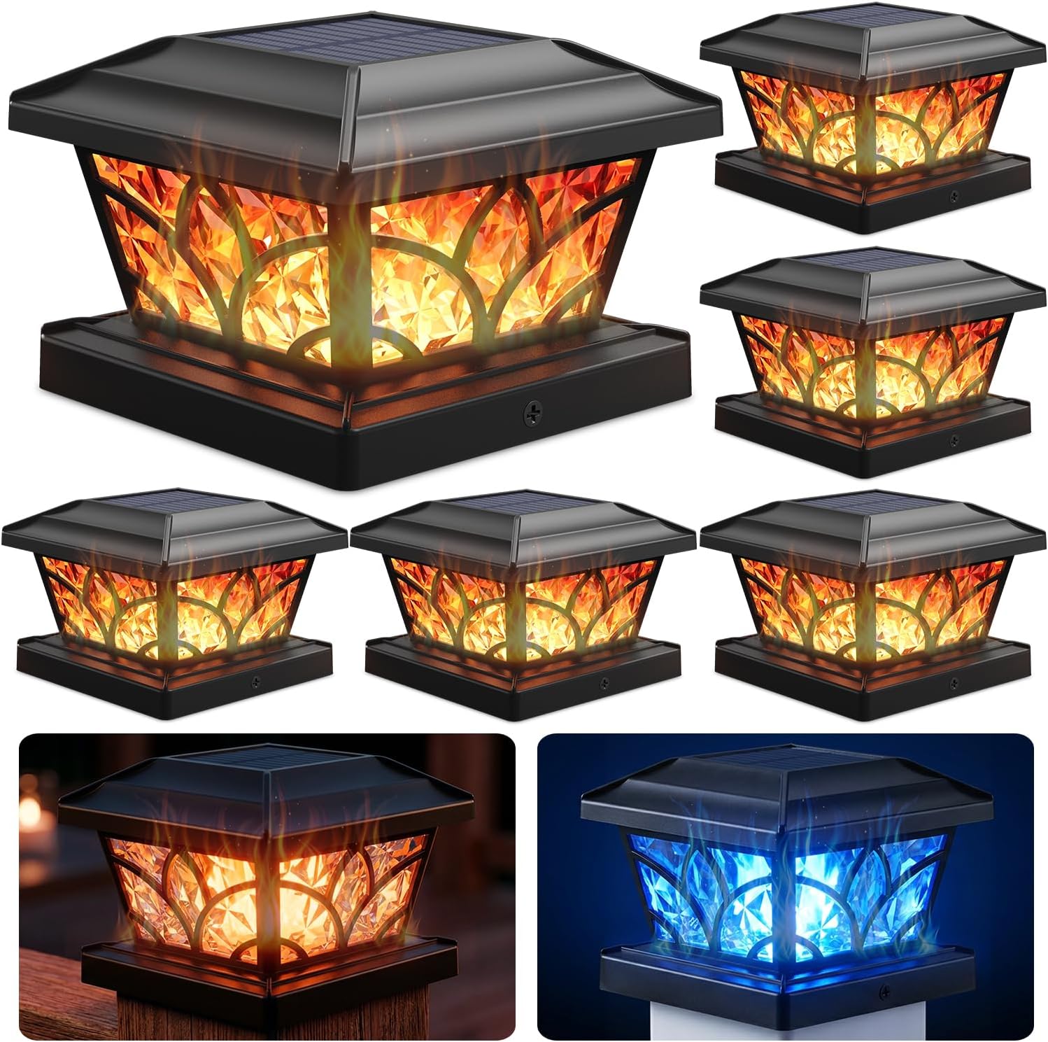 Detalle de SIEDiNLAR Solar Post Cap Lights 4 Modes