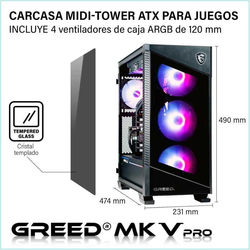 Detalle 2 de GREED MK5 Pro ordenador 32 GB 2 TB SSD