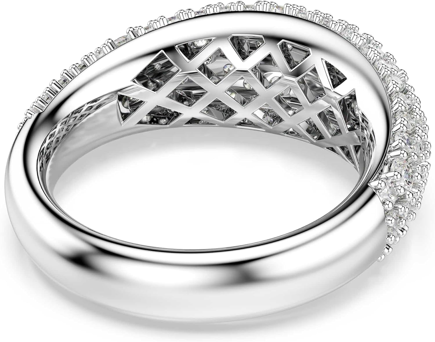 Detalle 2 de Anneau Swarovski Sublima Collection blanc, plaqué rhodium ⚙