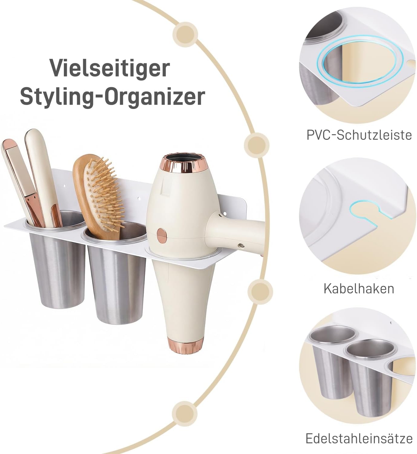 Detalle 2 de Bowyune Föhn Halterung 3 in 1