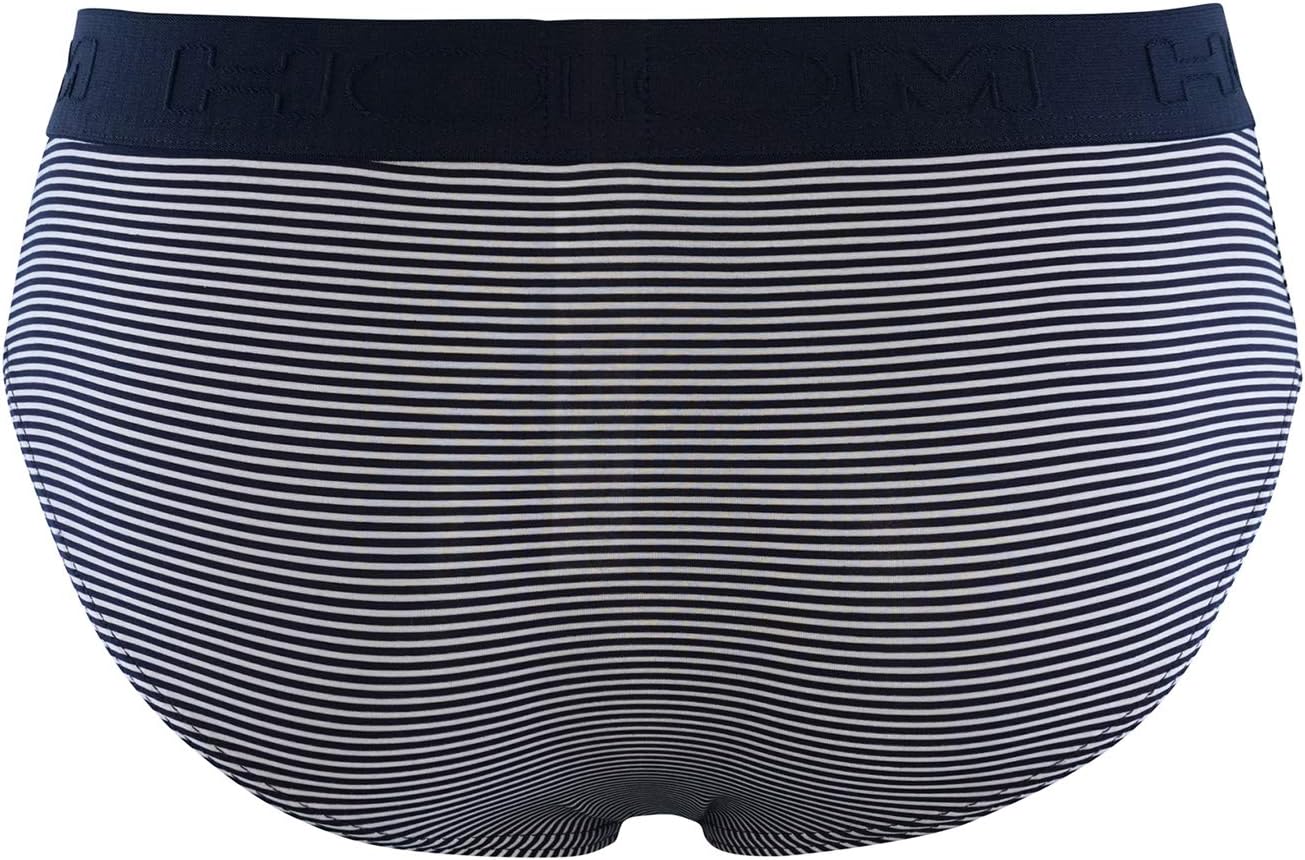 Thumbnail 2 de HOM Slip HO1 Simon (Noir) – Slip rayé en micro modal, ouverture horizontale