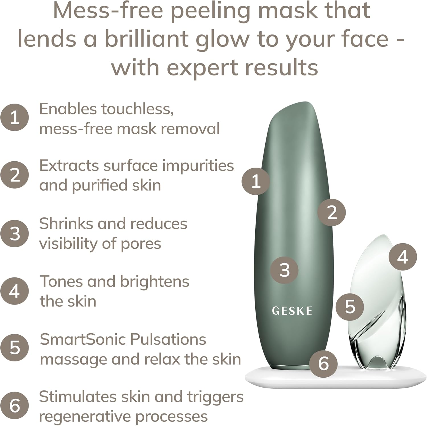 Detalle de GESKE Maschera peeling magnetica 5 in 1 SmartAppGuided