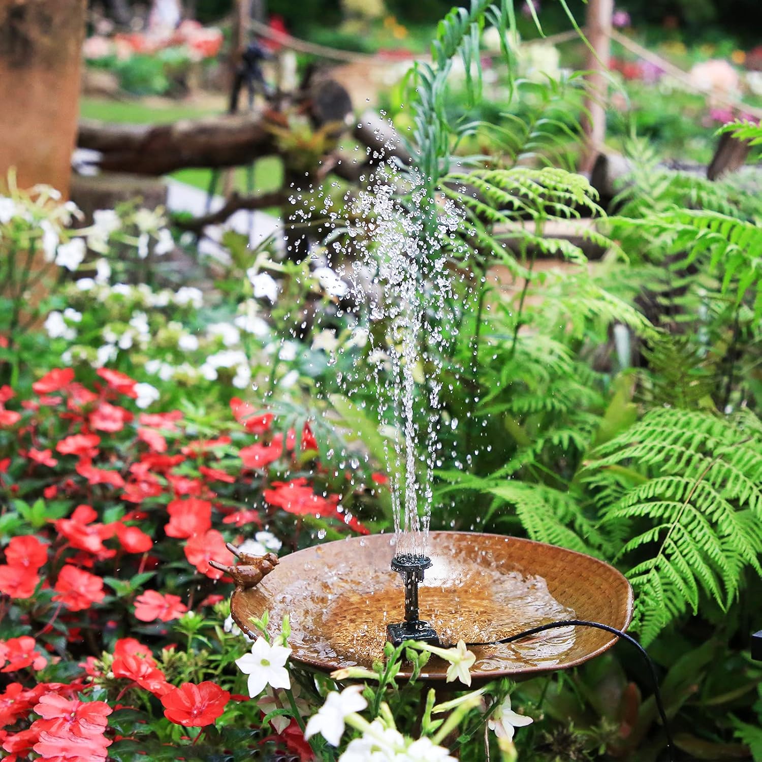 Thumbnail 3 de AISITIN Solar Fountain Pump (2.5W) with 6 Nozzles & Transparent Hose