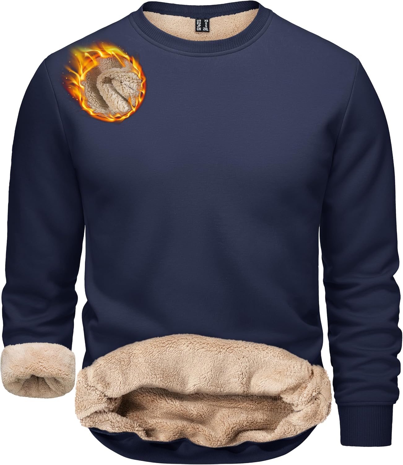 Thumbnail 5 de TACVASEN Herren Fleece Pullover mit Fleecefutter
