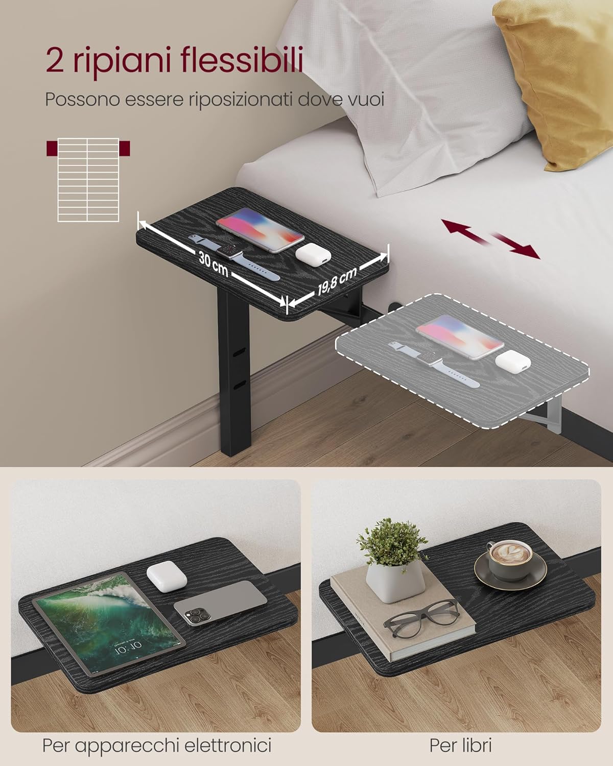 Detalle 2 de VASAGLE RMB099B01 Struttura letto 160x190