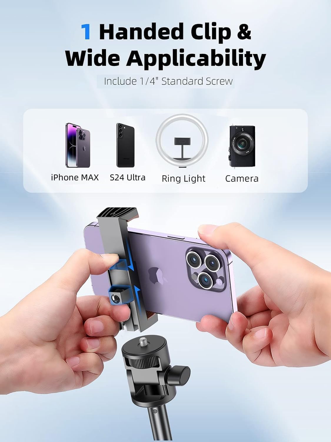 Detalle 1 de Kaiess Phone Tripod 62-inch
