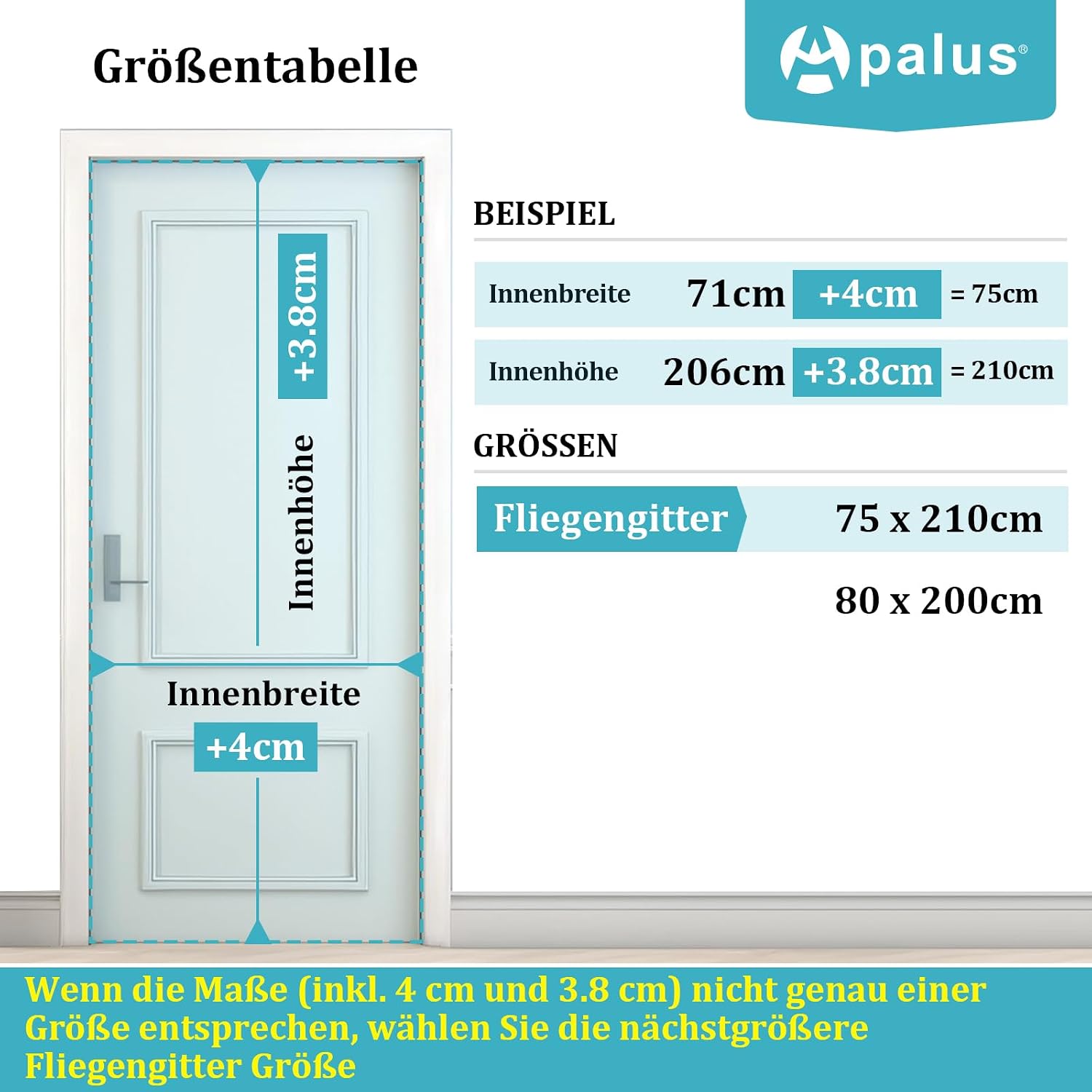 Detalle 2 de Apalus VP Pro Premium Fliegengitter für Balkontüren mit magnetischem Verschluss – 75x210 cm