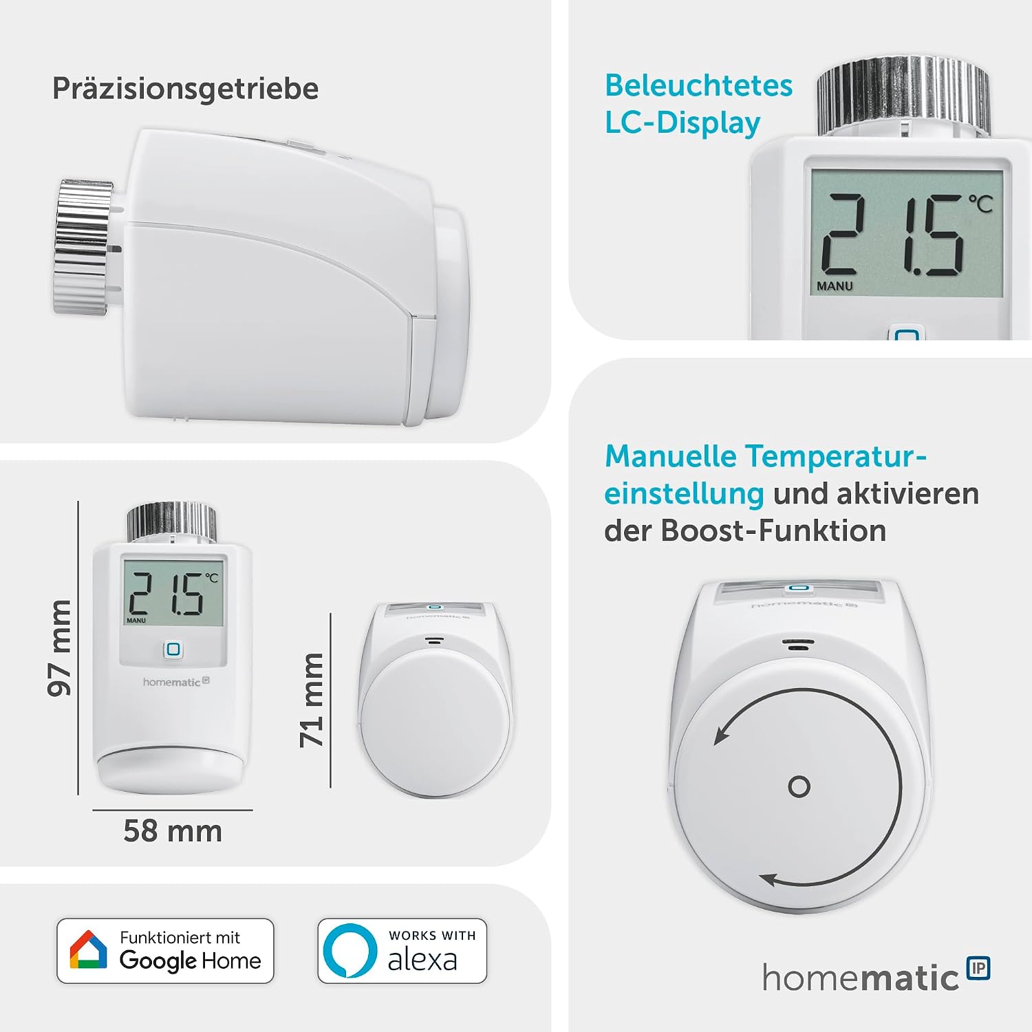 Detalle de Homematic IP Heizkörperthermostat 3 🏠