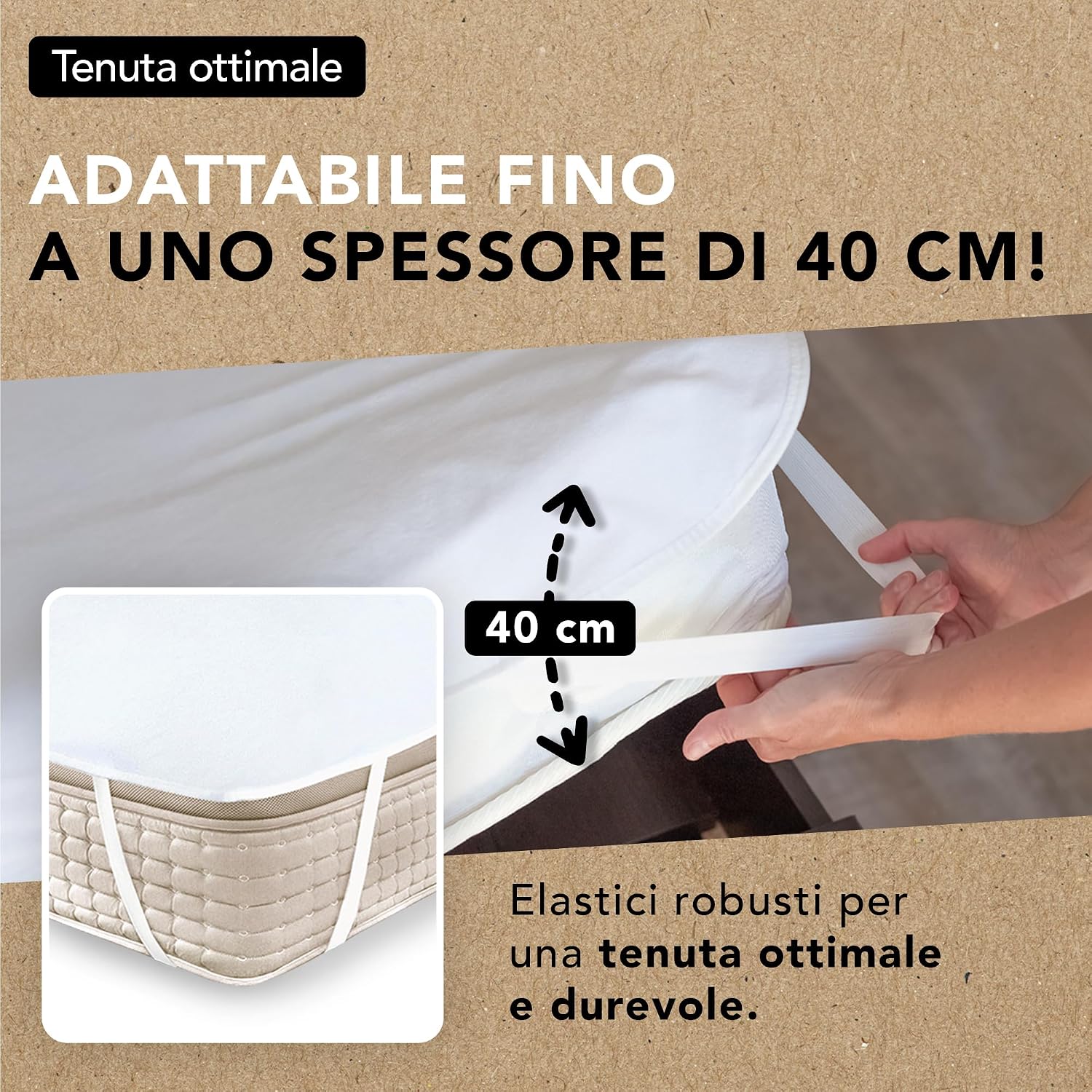 Thumbnail 2 de Coprimaterasso Singolo 90x190cm Impermeabile