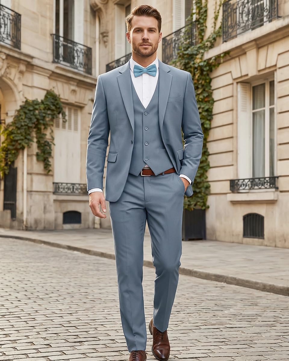 Detalle 2 de 3-Piece Slim Fit Men's Suit Set
