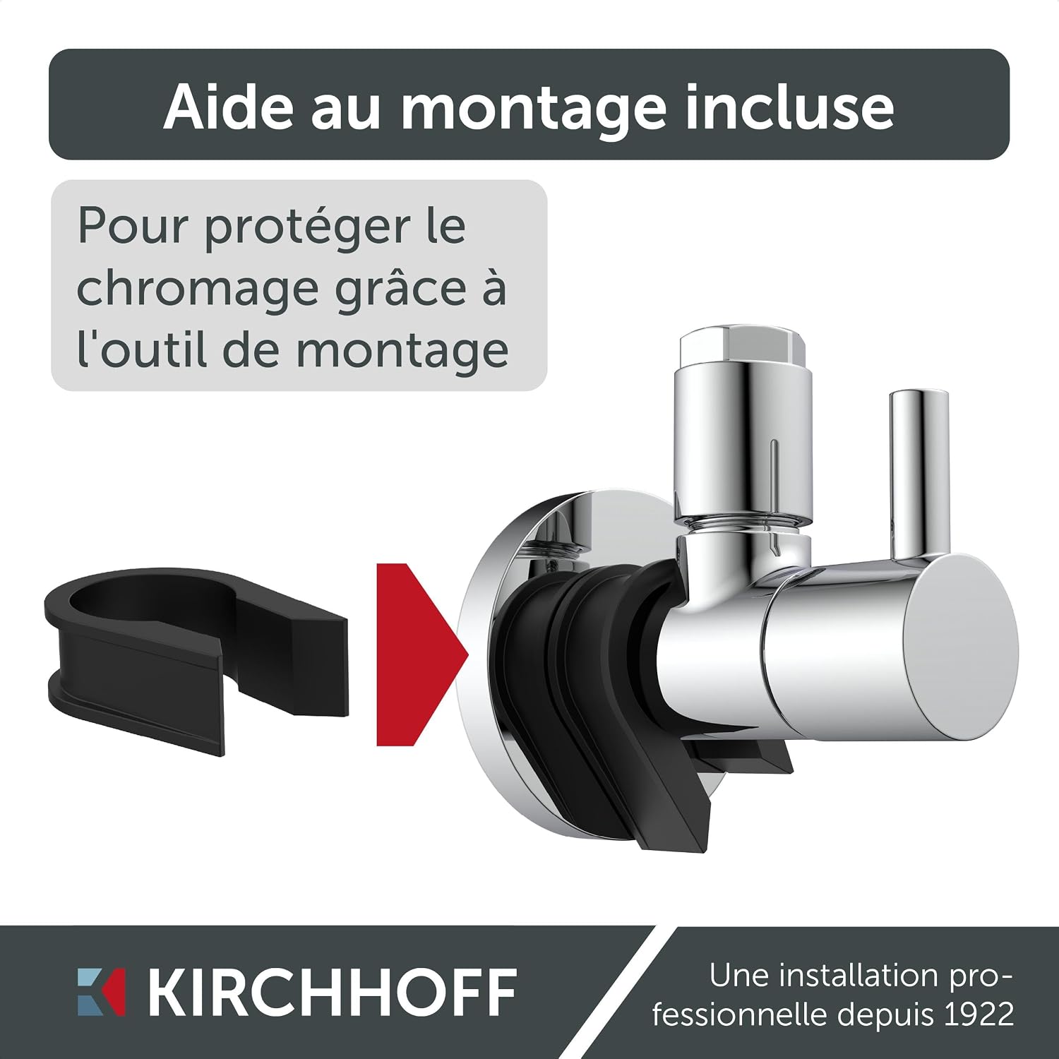 Thumbnail 3 de Kirchhoff Sanitop-Wingenroth 98166110 Valve d'angle universelle avec fermeture rapide – Chromé