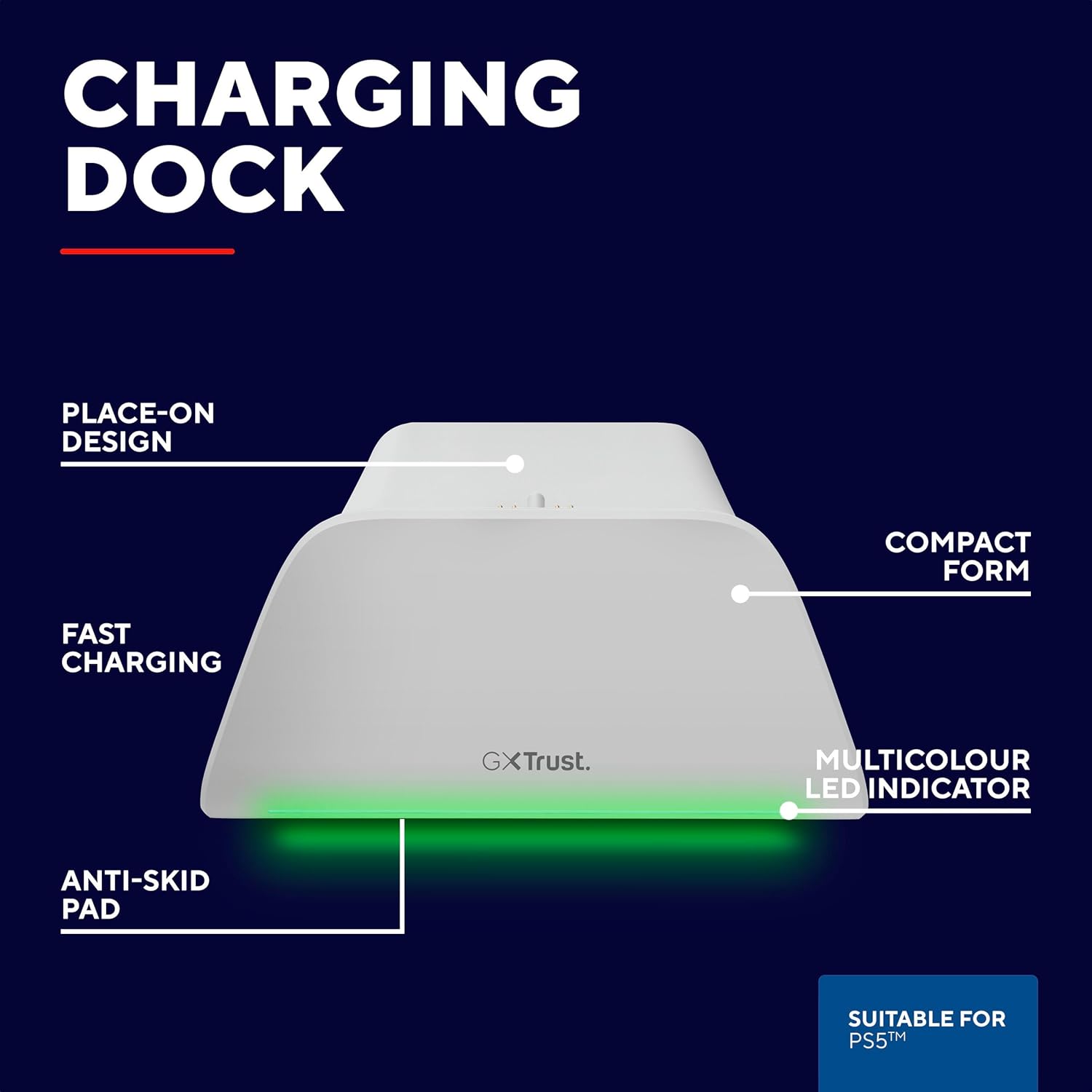 Thumbnail 1 de Trust GXT 255W Chargeur manette PS5