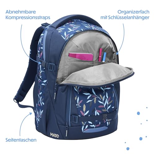 Thumbnail 7 de Coocazoo MATE Schulrucksack Boho Glam, Blau – ergonomisch verstellbar ab der 3. Klasse