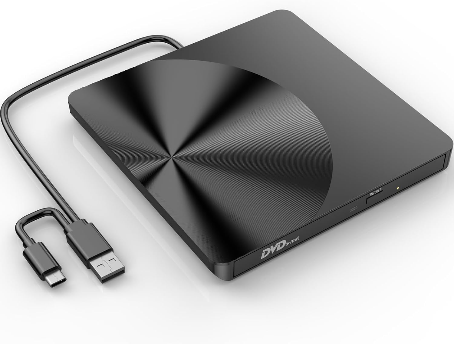 Detalle de TEMZICK External CD Drive: USB 3.0 Portable CD/DVD +/-RW Drive for Laptops, Desktops and Mac
